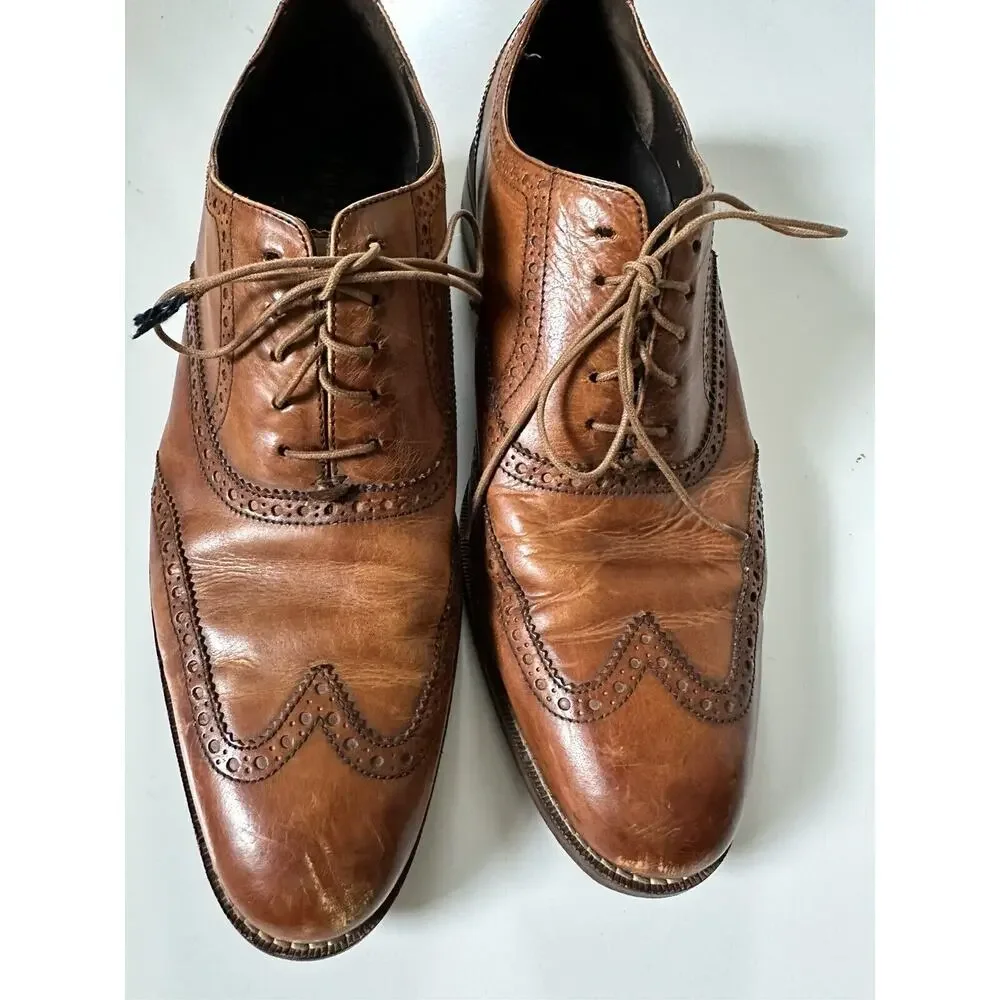 Cole Haan Wingtip Tan Oxford Shoe Size 12